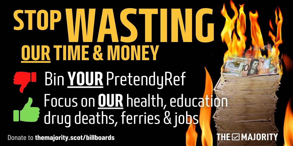 The Majority launches STOP WASTING OUR TIME & MONEY, BIN YOUR PRETENDYREF crowdfunded billboard campaign